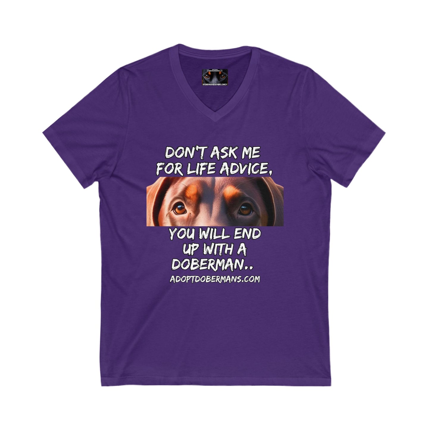 Adopt 5 Private Label Unisex Jersey Short Sleeve V-Neck Tee