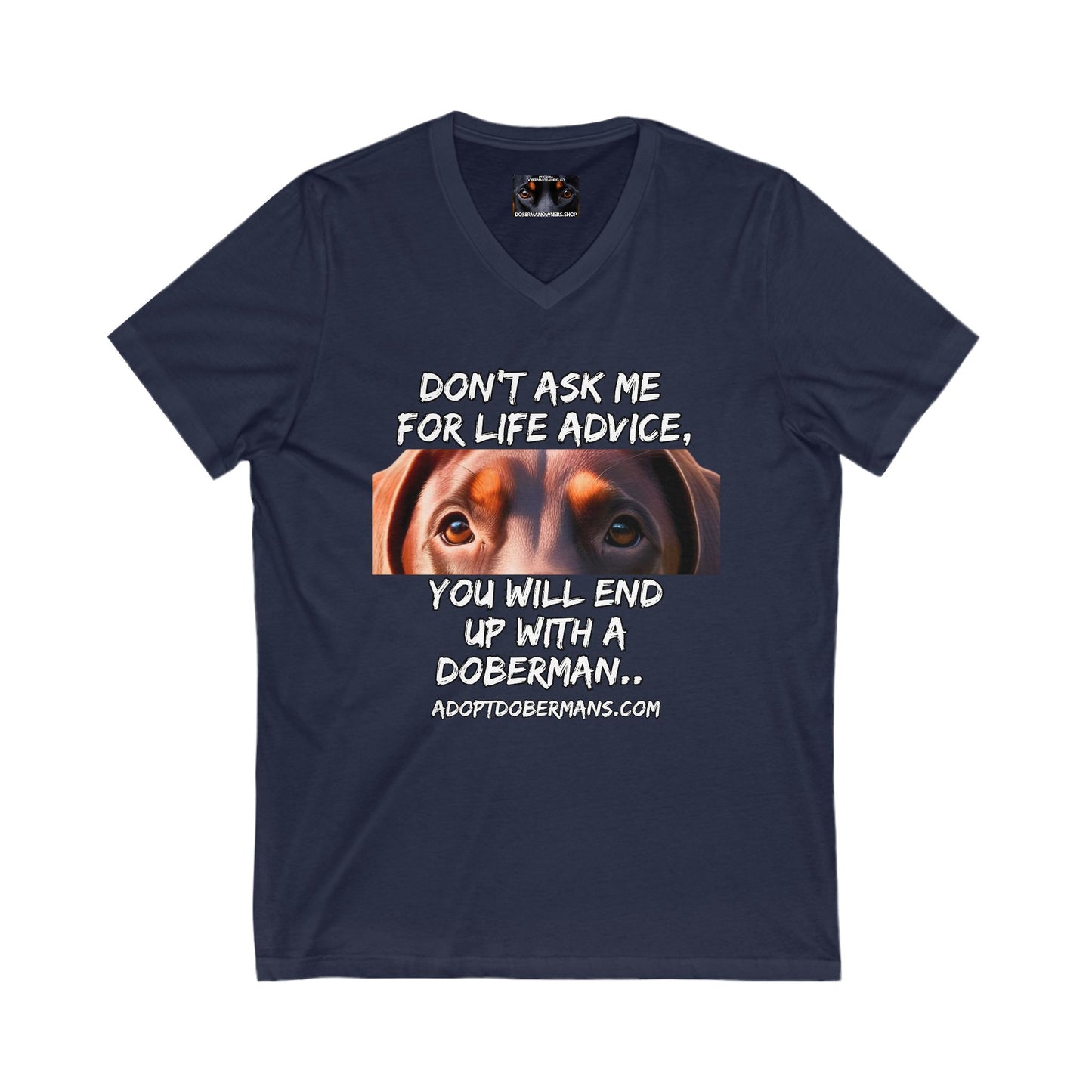 Adopt 5 Private Label Unisex Jersey Short Sleeve V-Neck Tee