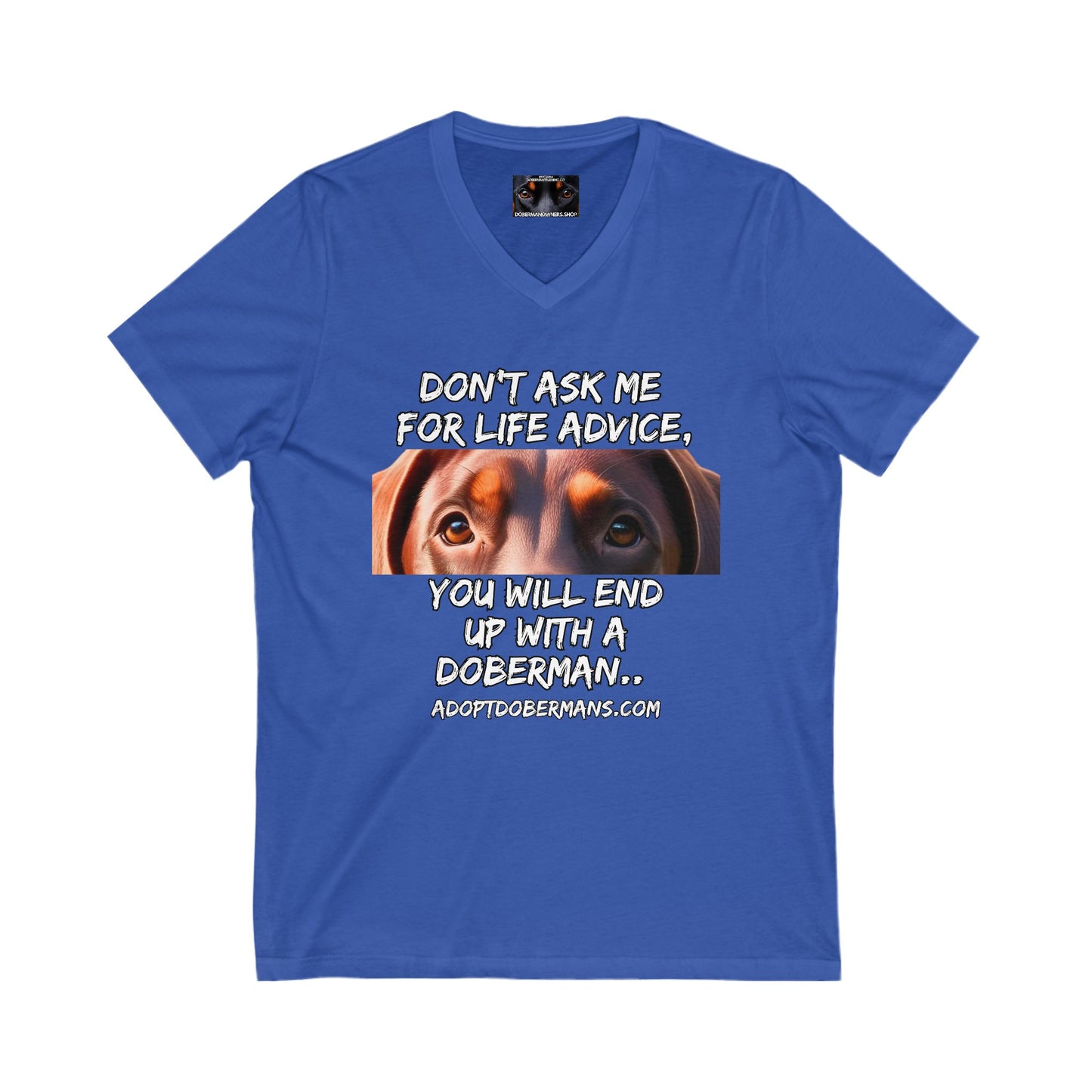 Adopt 5 Private Label Unisex Jersey Short Sleeve V-Neck Tee