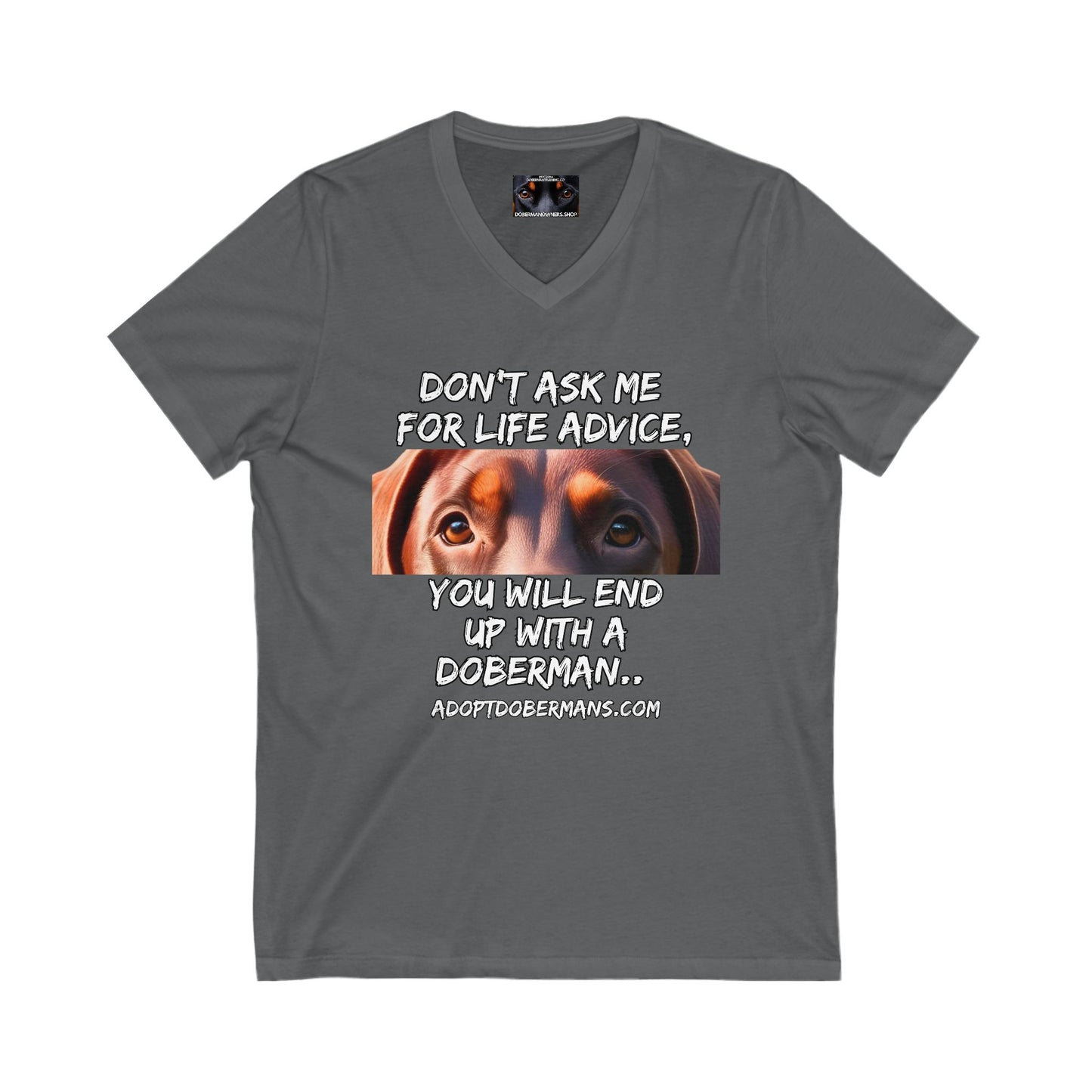 Adopt 5 Private Label Unisex Jersey Short Sleeve V-Neck Tee