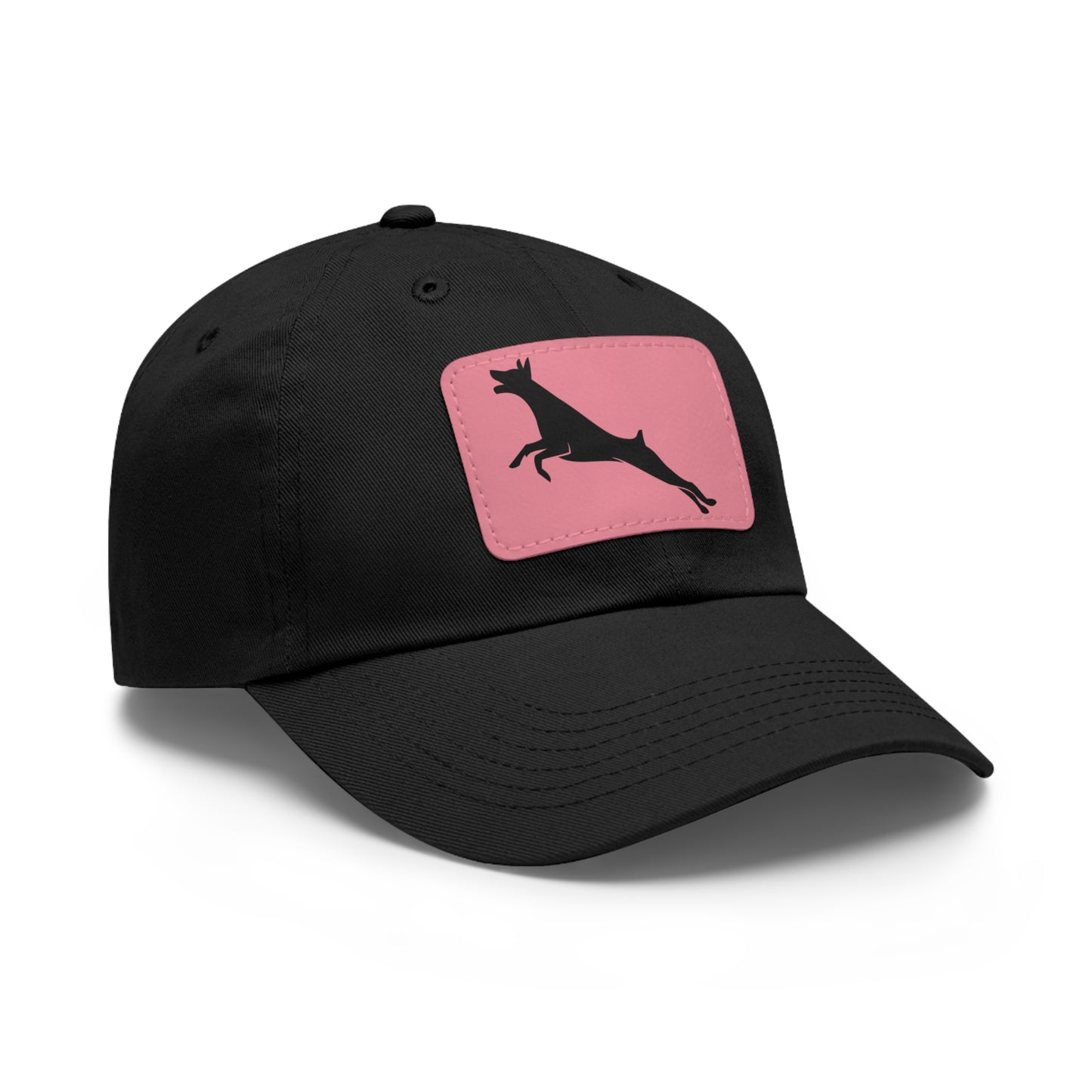 Run 2 Dad Hat with Leather Patch (Rectangle)