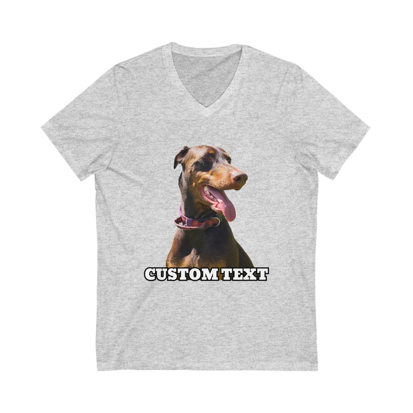 Custom Unisex Jersey Short Sleeve V-Neck Tee