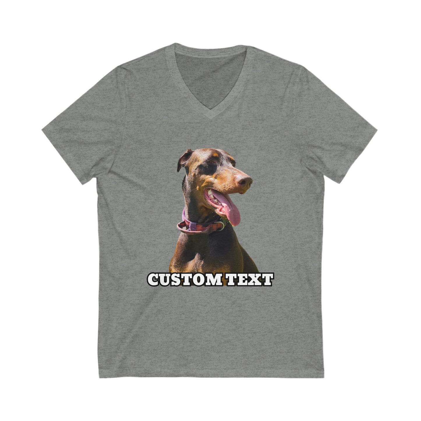 Custom Unisex Jersey Short Sleeve V-Neck Tee