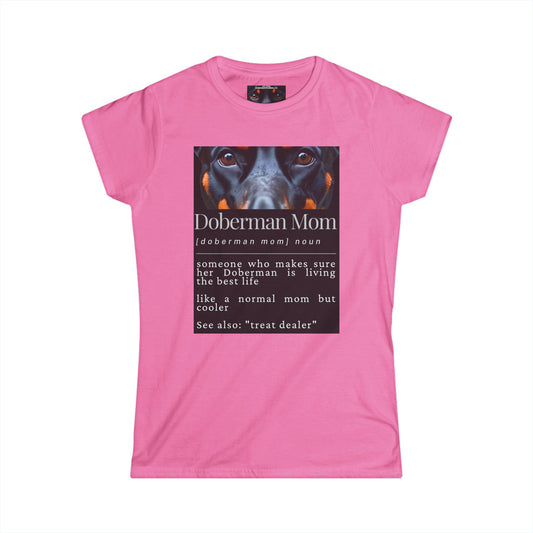 Doberman Mom S1 Women's Softstyle Tee