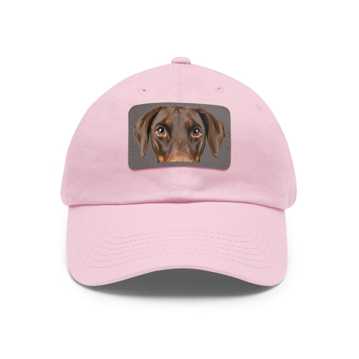 Doberman N 1 Rust Dad Hat with Leather Patch (Rectangle)