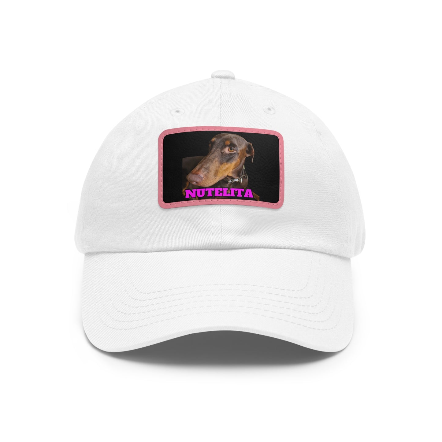 Custom Picture & Text Dad Hat with Leather Patch (Rectangle)