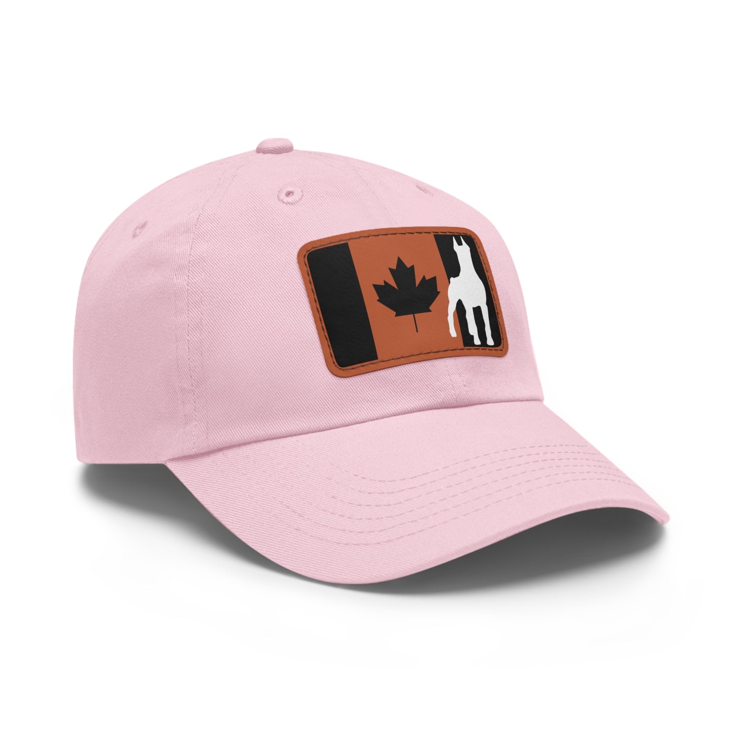 Doberman Protect Canada 1 Dad Hat with Leather Patch (Rectangle)