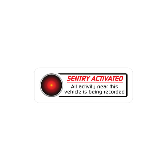 Sentry Activated Vinyl Decal - Security Warning Sticker
