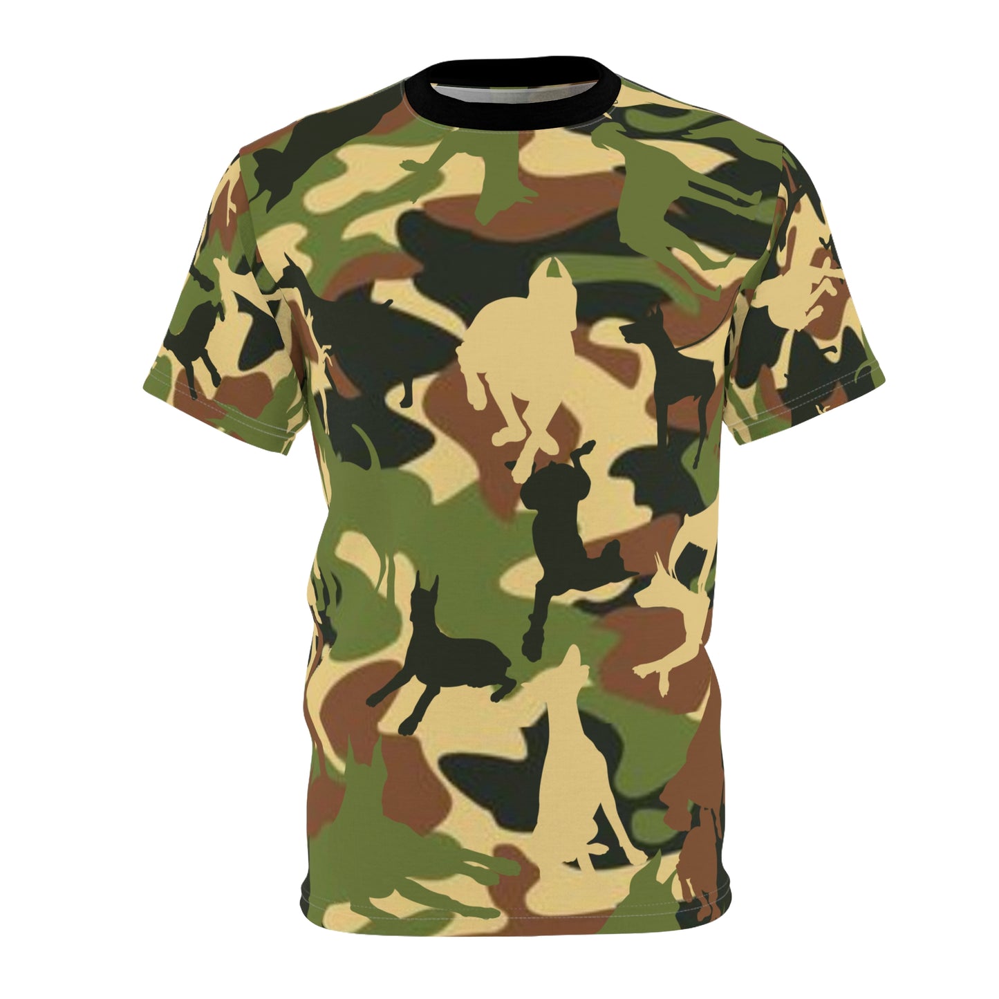 Doberman Camo 3 Unisex Cut & Sew Tee (AOP)