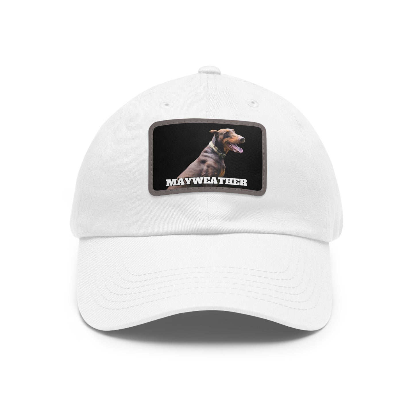 Custom Dad Hat with Leather Patch (Rectangle)