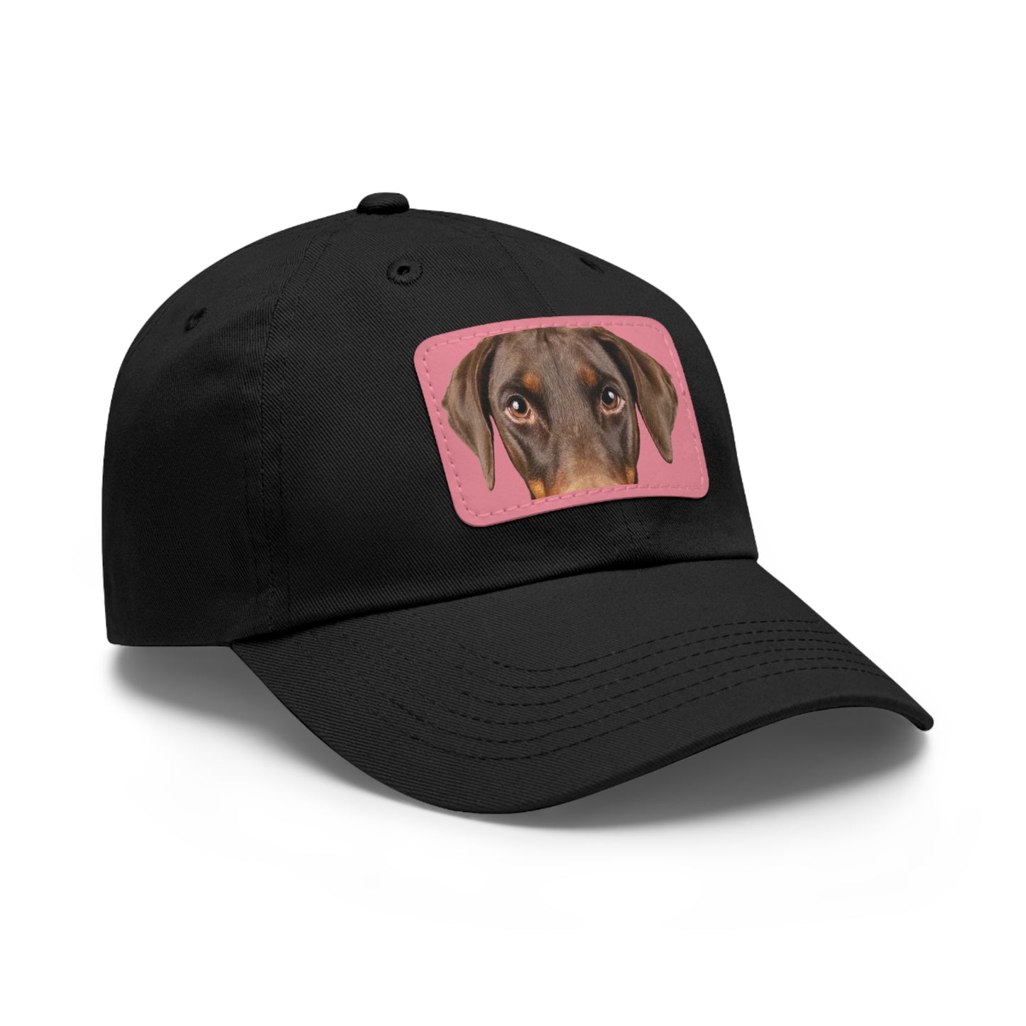 Doberman N 1 Rust Dad Hat with Leather Patch (Rectangle)