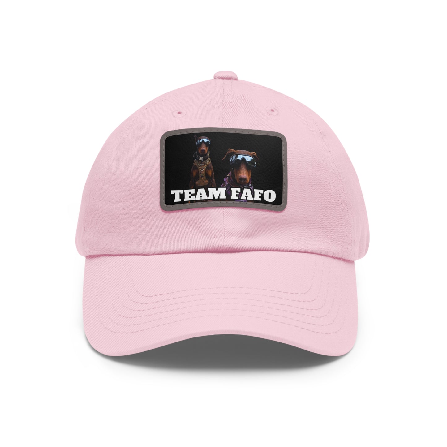 Custom Picture & Text Dad Hat with Leather Patch (Rectangle)