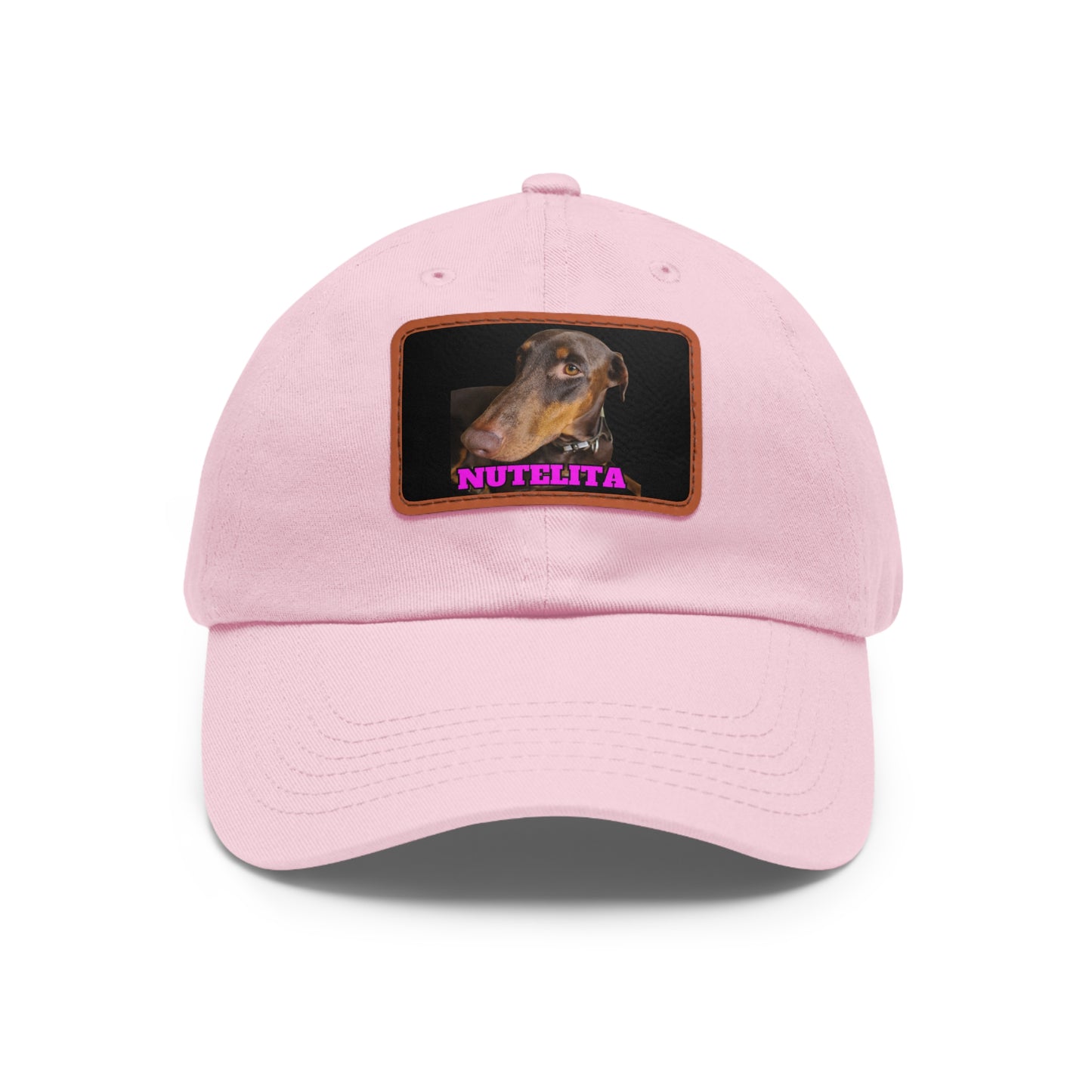 Custom Picture & Text Dad Hat with Leather Patch (Rectangle)