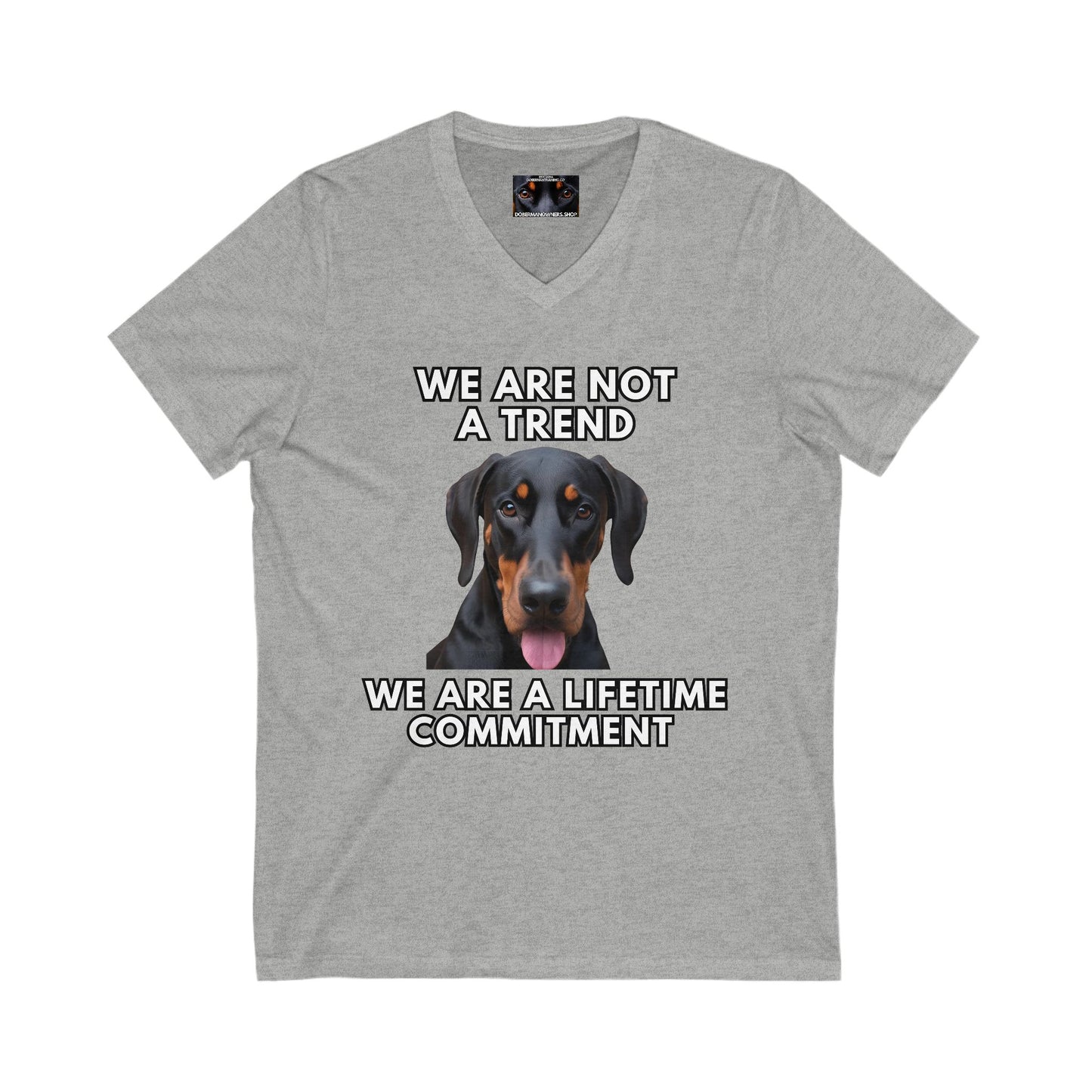 Adopt 10 Private Label Unisex Jersey Short Sleeve V-Neck Tee