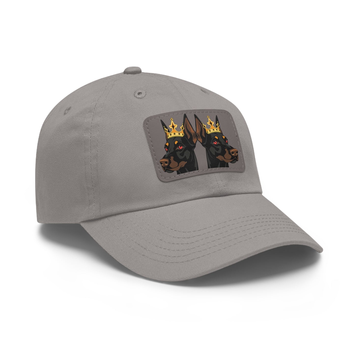 Crown 1 Dad Hat with Leather Patch (Rectangle)