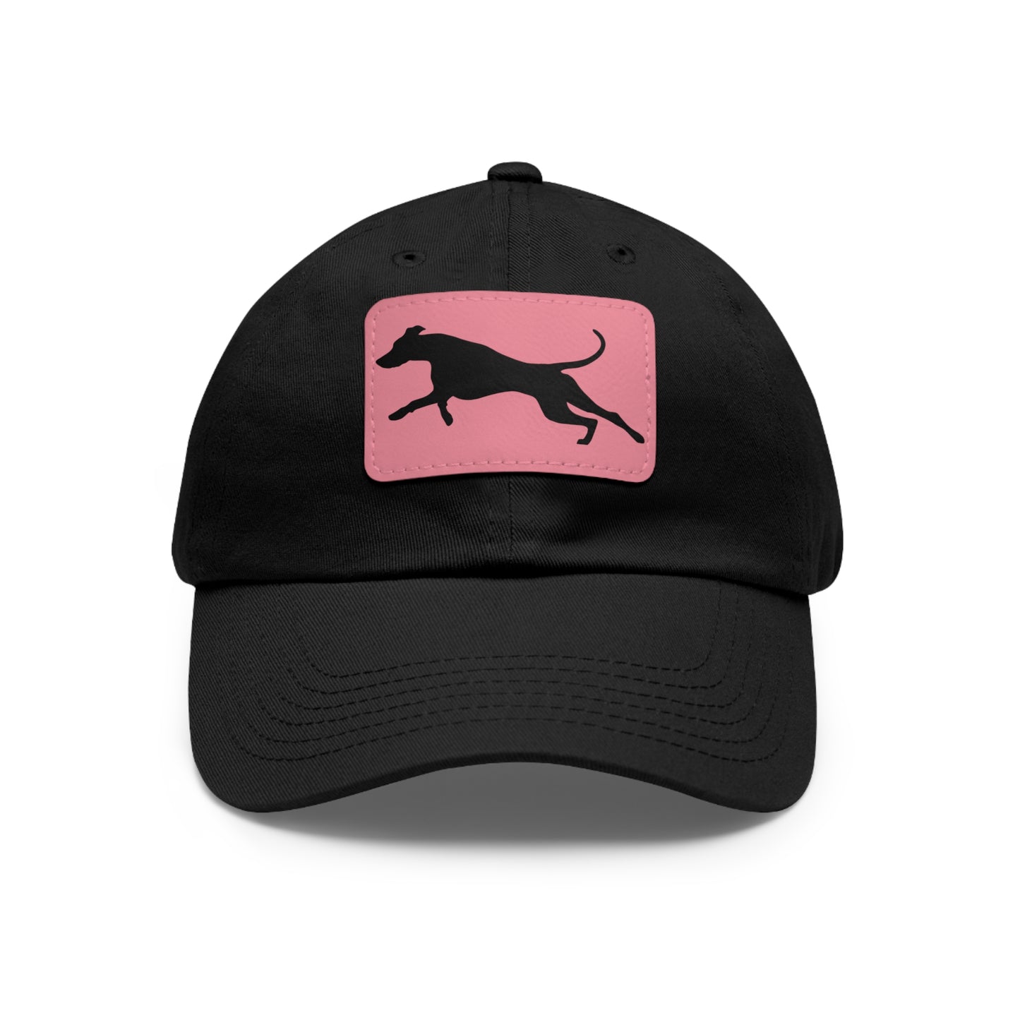 Run 1 Dad Hat with Leather Patch (Rectangle)