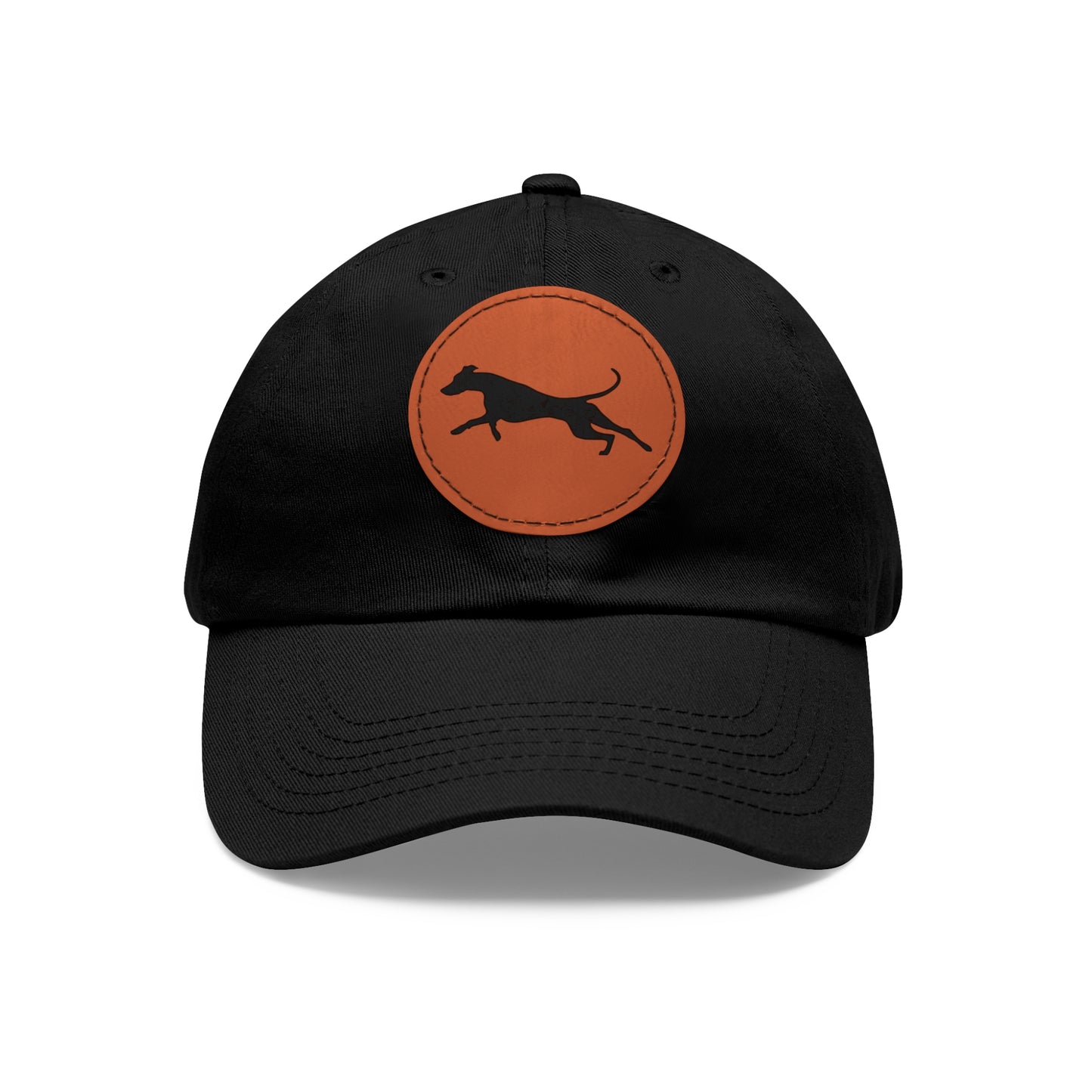 N 5 Dad Hat with Leather Patch (Round)