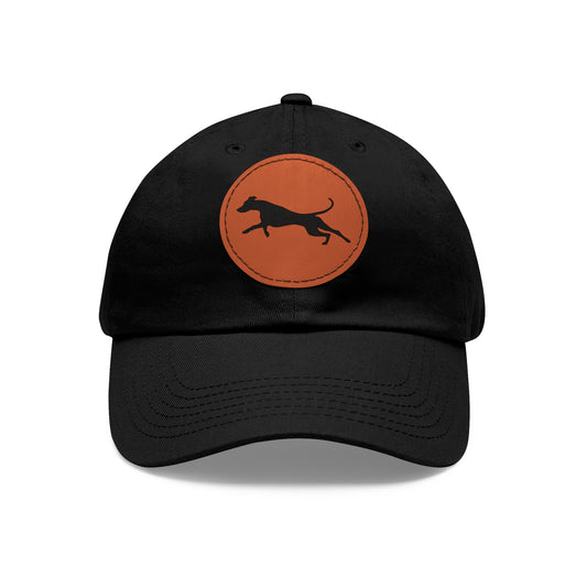 N 5 Dad Hat with Leather Patch (Round)