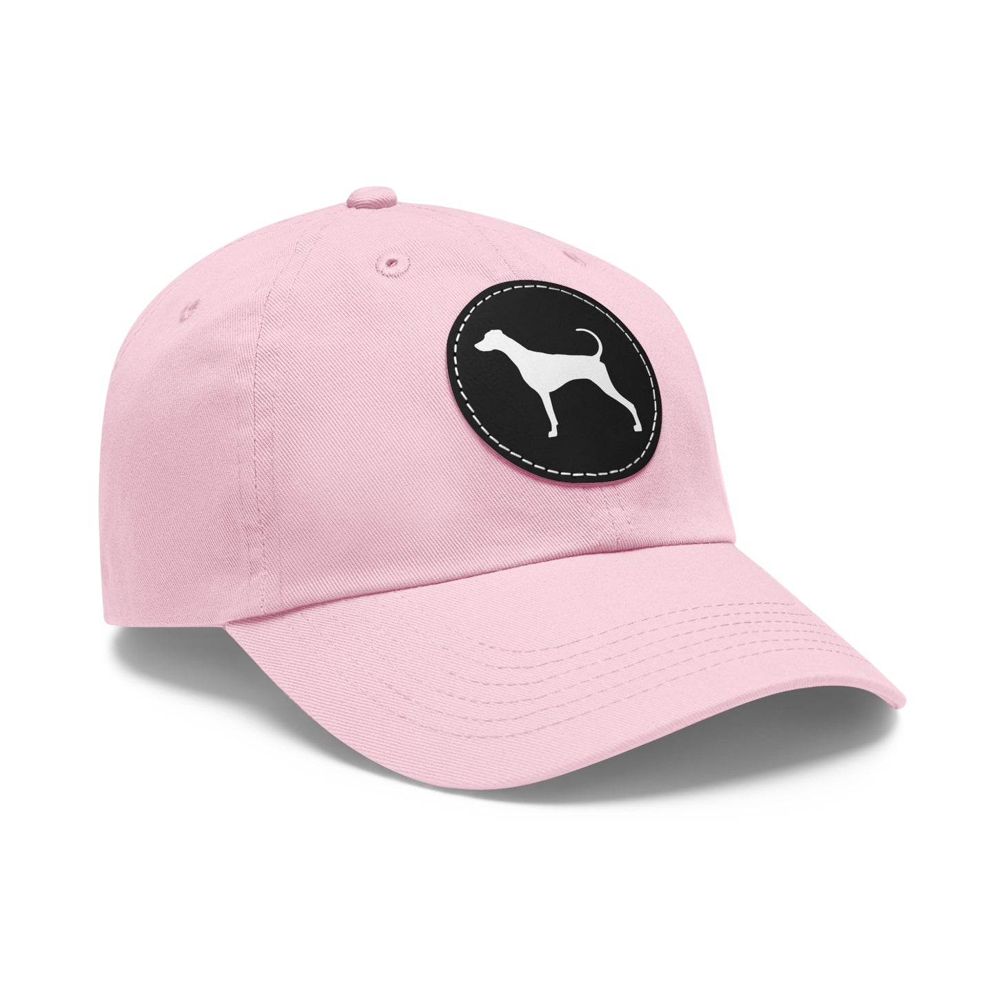 N 8 Dad Hat with Leather Patch (Round)