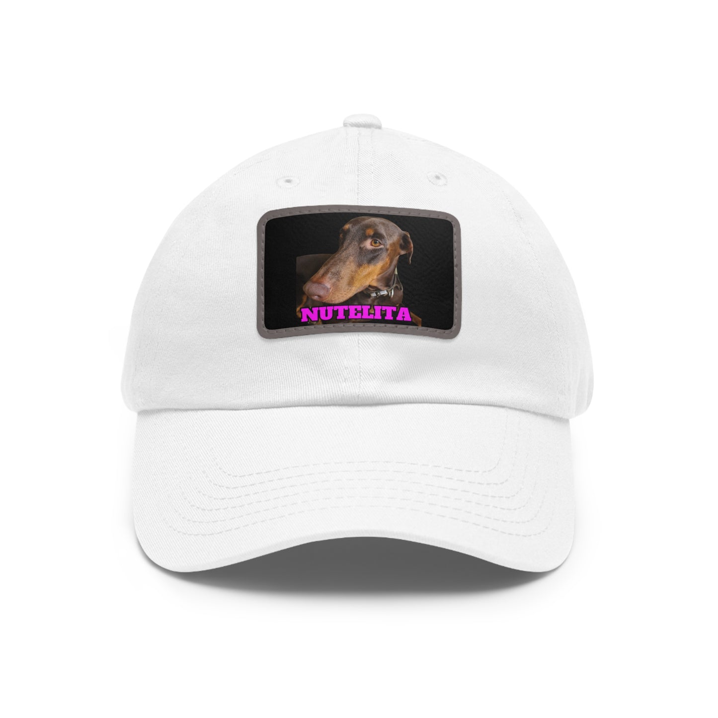 Custom Picture & Text Dad Hat with Leather Patch (Rectangle)