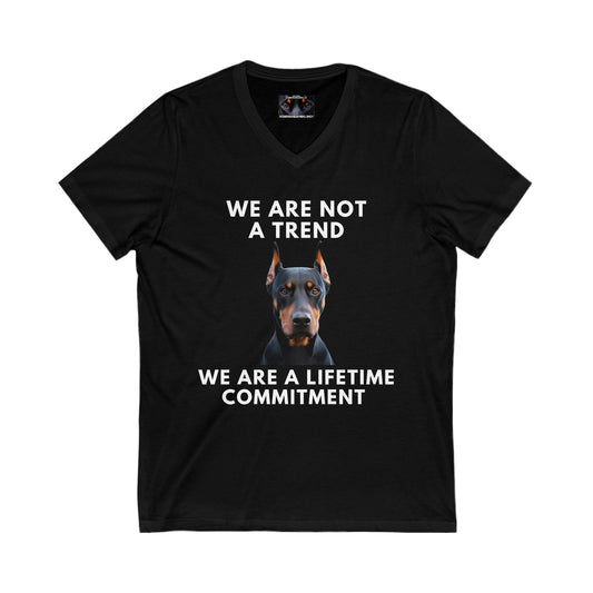 Adopt 8 Private Label Unisex Jersey Short Sleeve V-Neck Tee