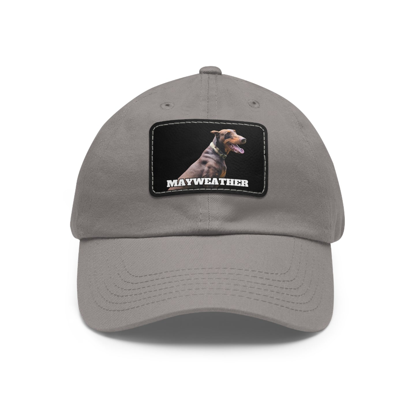 Custom Dad Hat with Leather Patch (Rectangle)