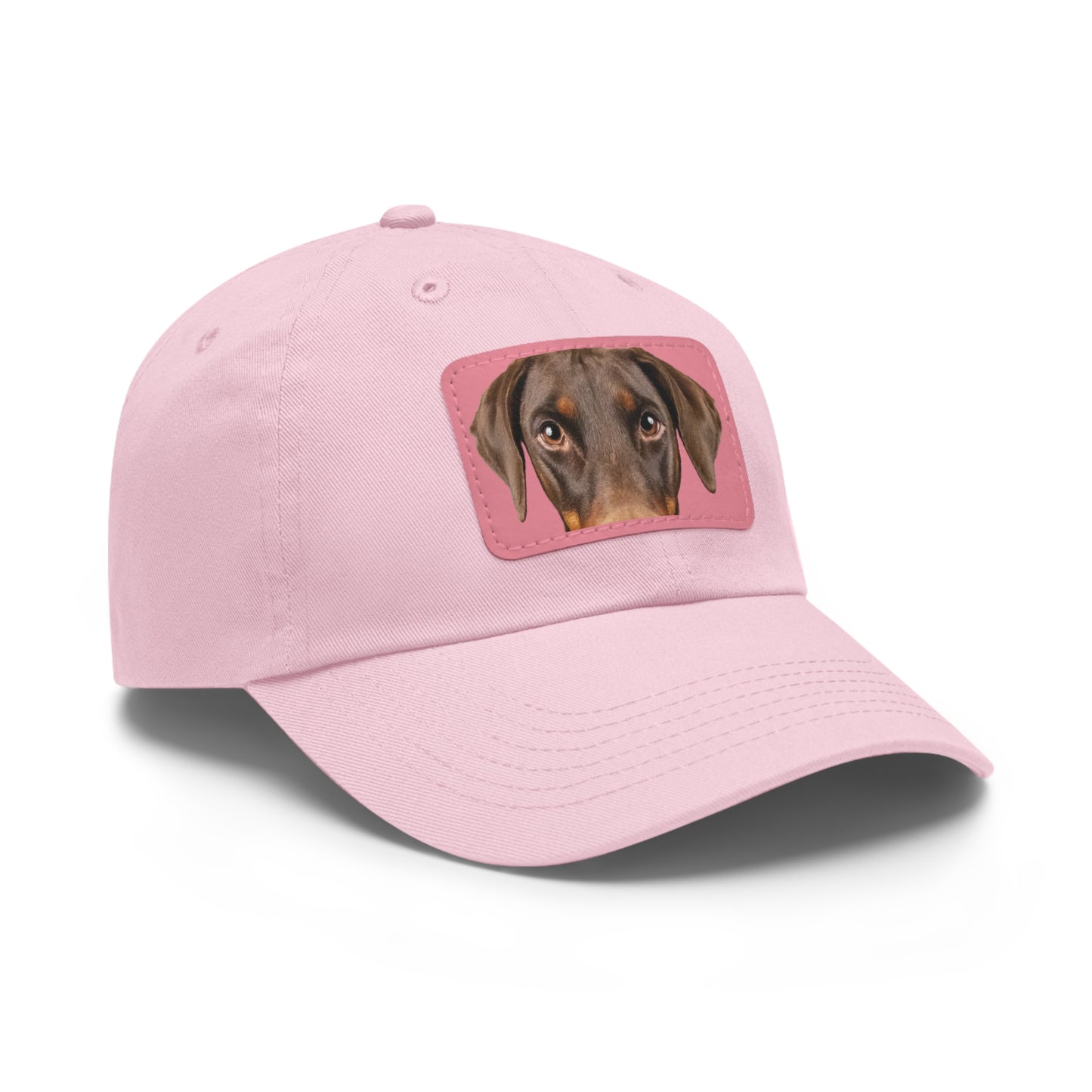 Doberman N 1 Rust Dad Hat with Leather Patch (Rectangle)