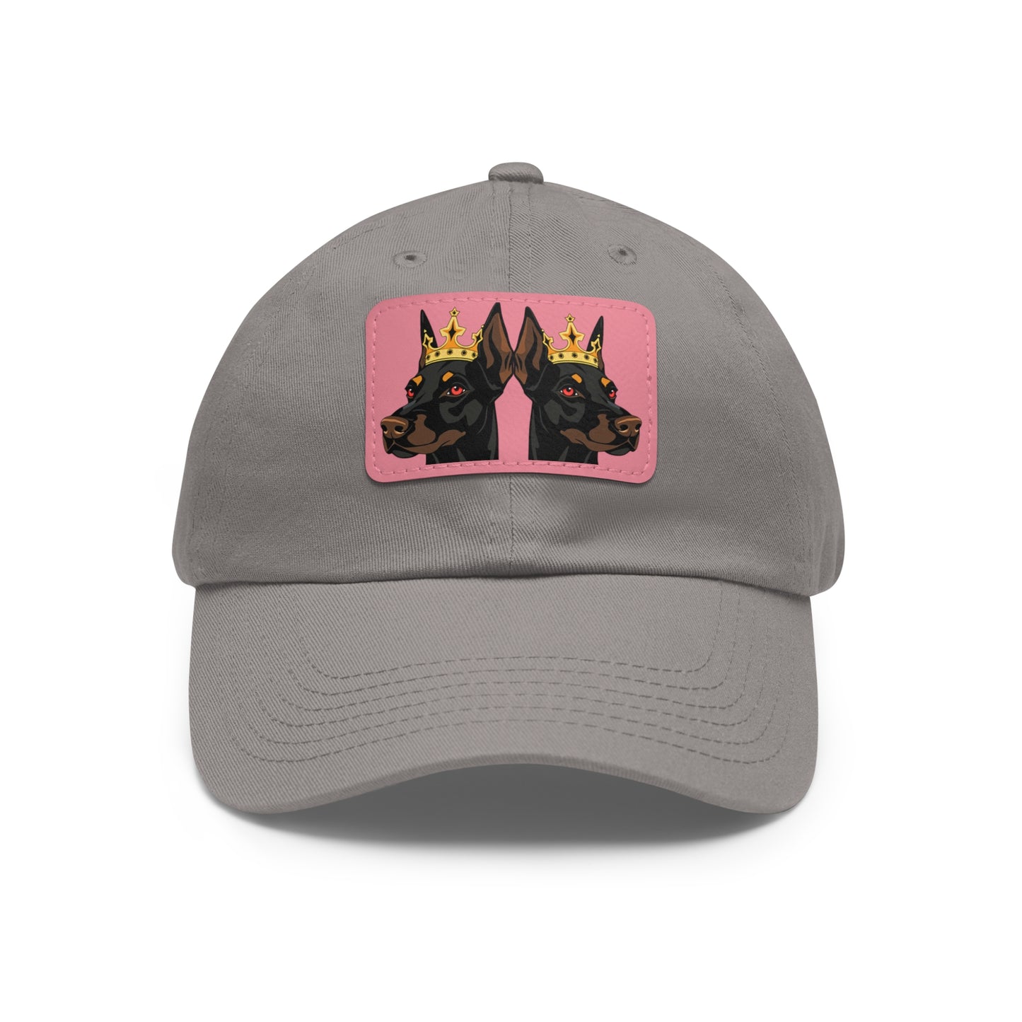 Crown 1 Dad Hat with Leather Patch (Rectangle)