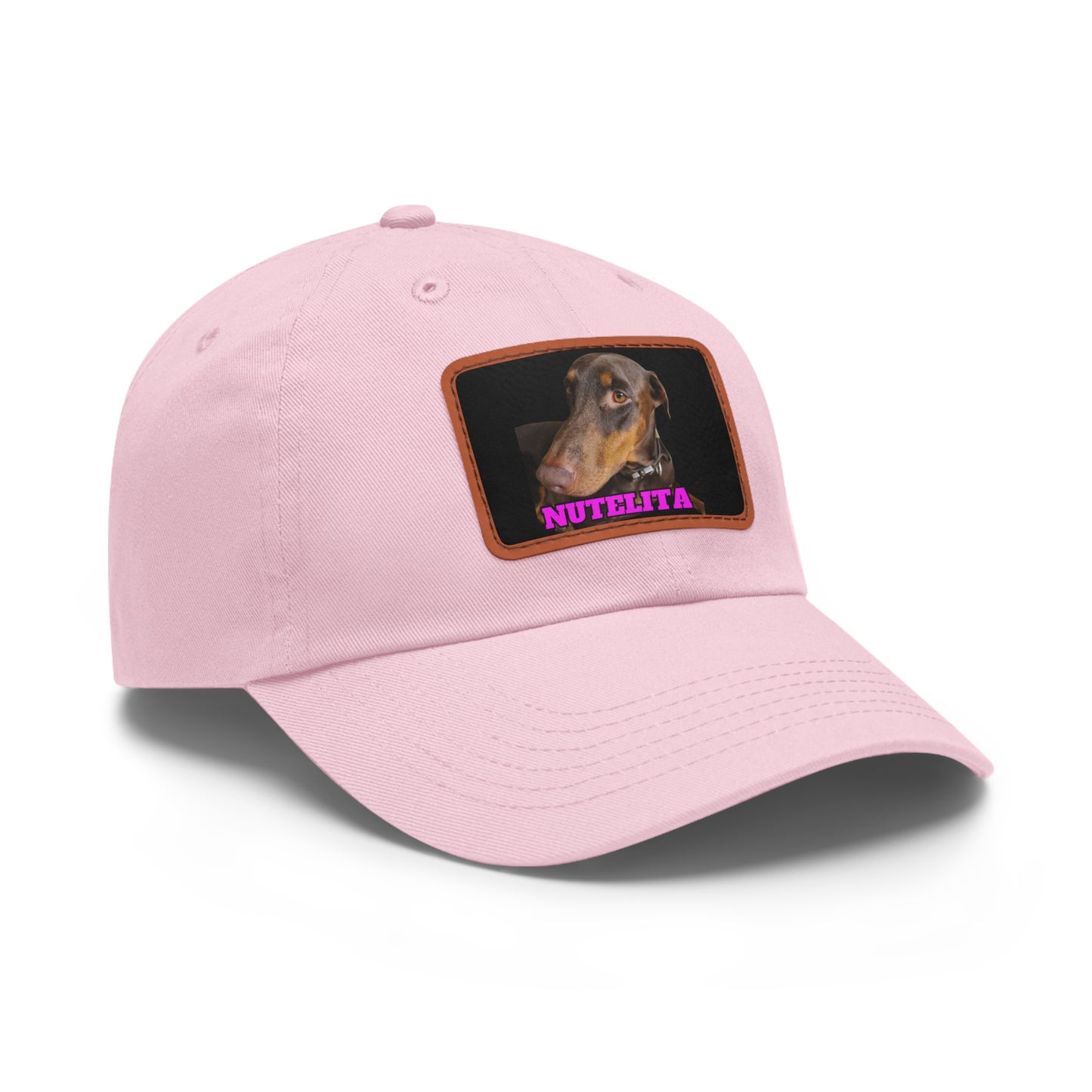 Custom Picture & Text Dad Hat with Leather Patch (Rectangle)