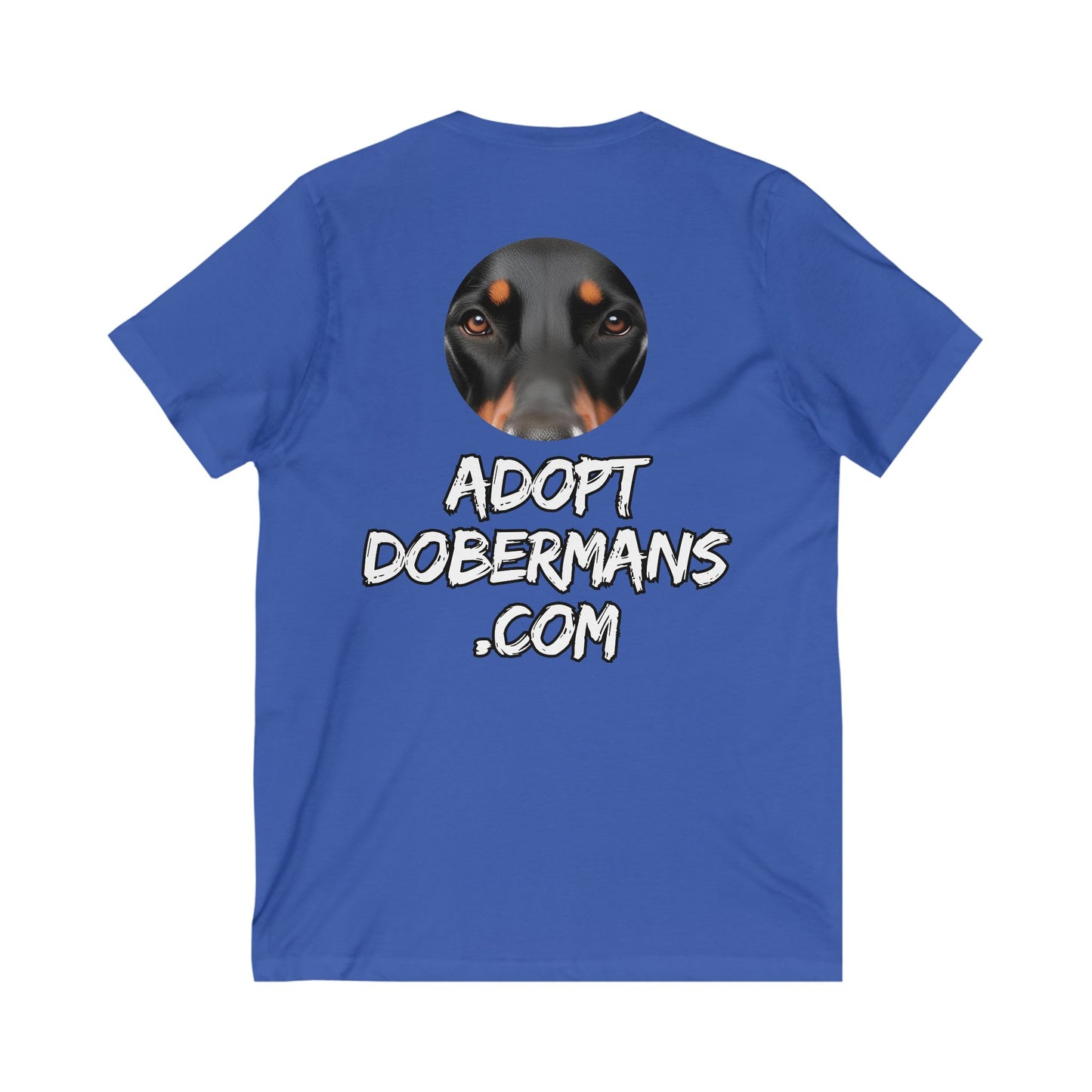 Adopt 1 Private Label Unisex Jersey Short Sleeve V-Neck Tee