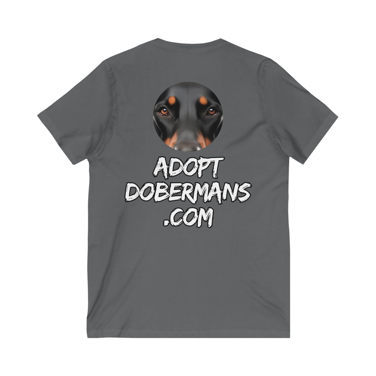 Adopt 1 Private Label Unisex Jersey Short Sleeve V-Neck Tee