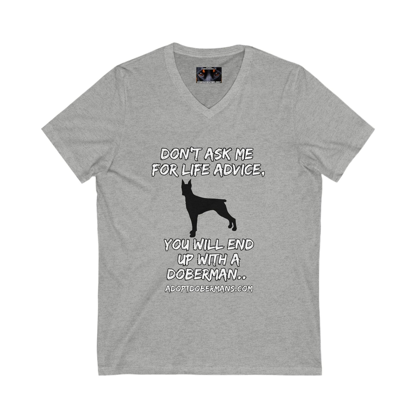 Adopt 1 Private Label Unisex Jersey Short Sleeve V-Neck Tee