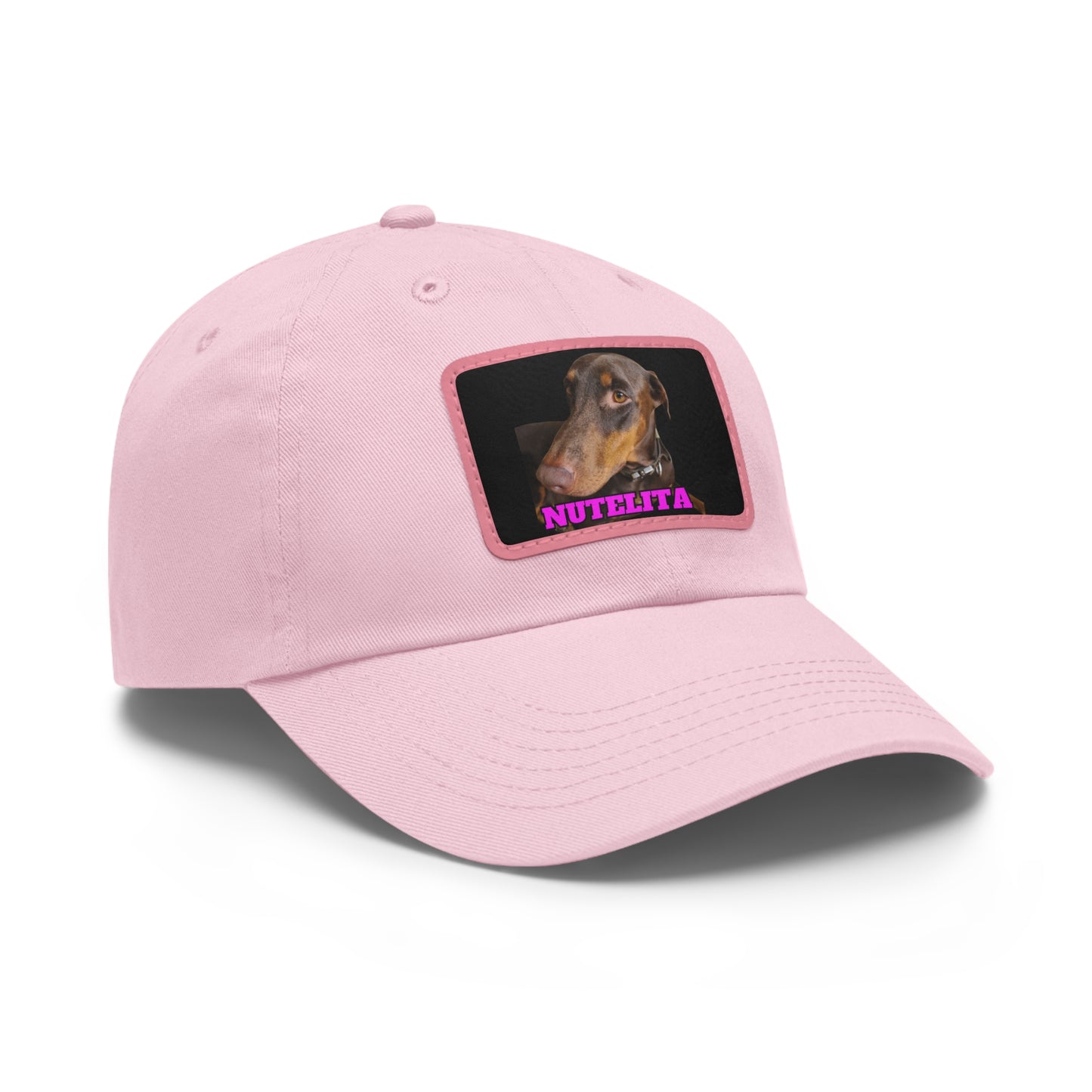 Custom Picture & Text Dad Hat with Leather Patch (Rectangle)