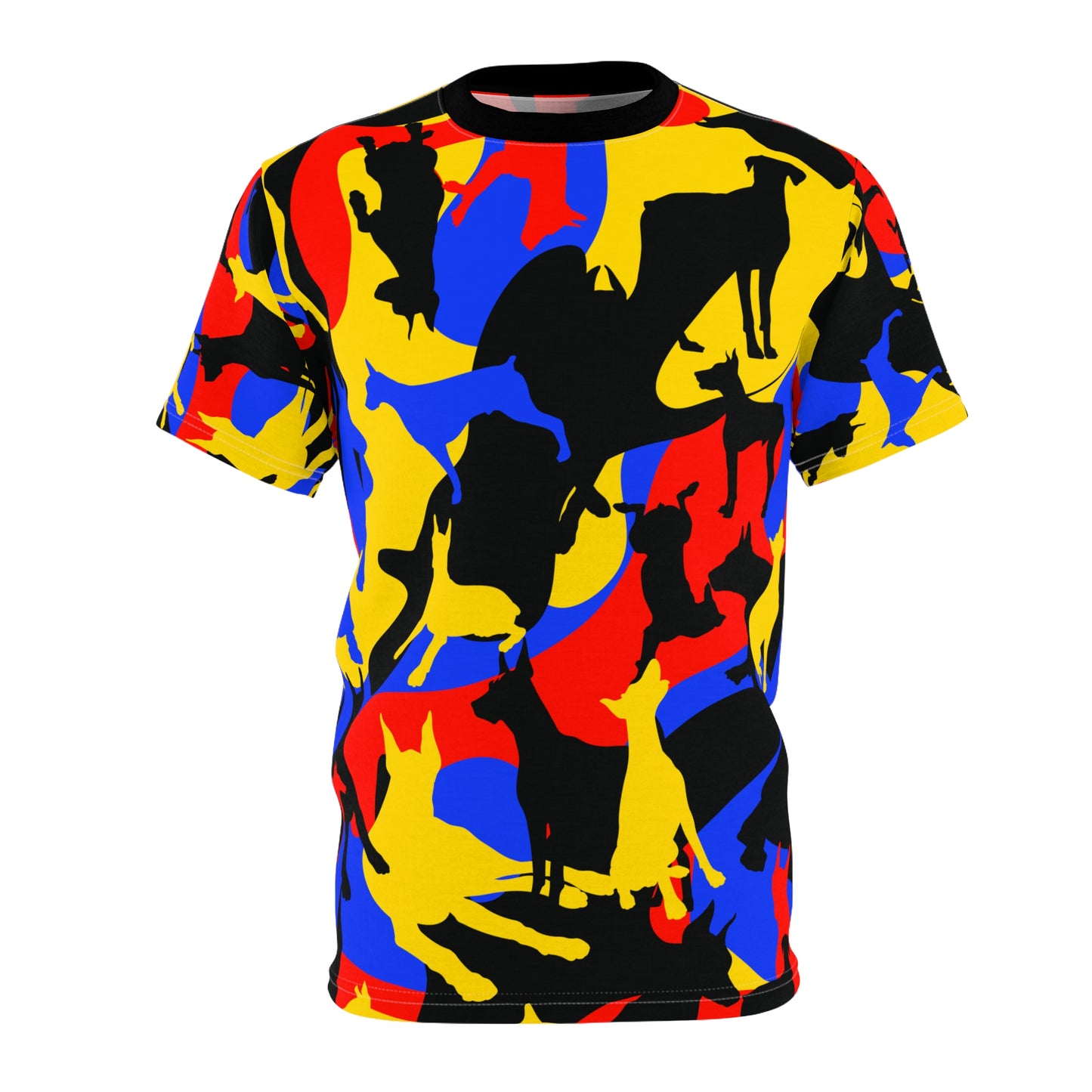 Doberman Camo 9 Unisex Cut & Sew Tee (AOP)