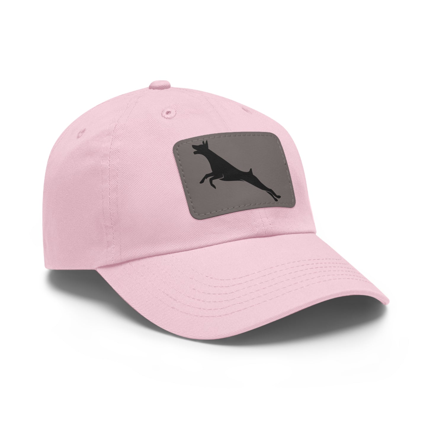 Run 2 Dad Hat with Leather Patch (Rectangle)