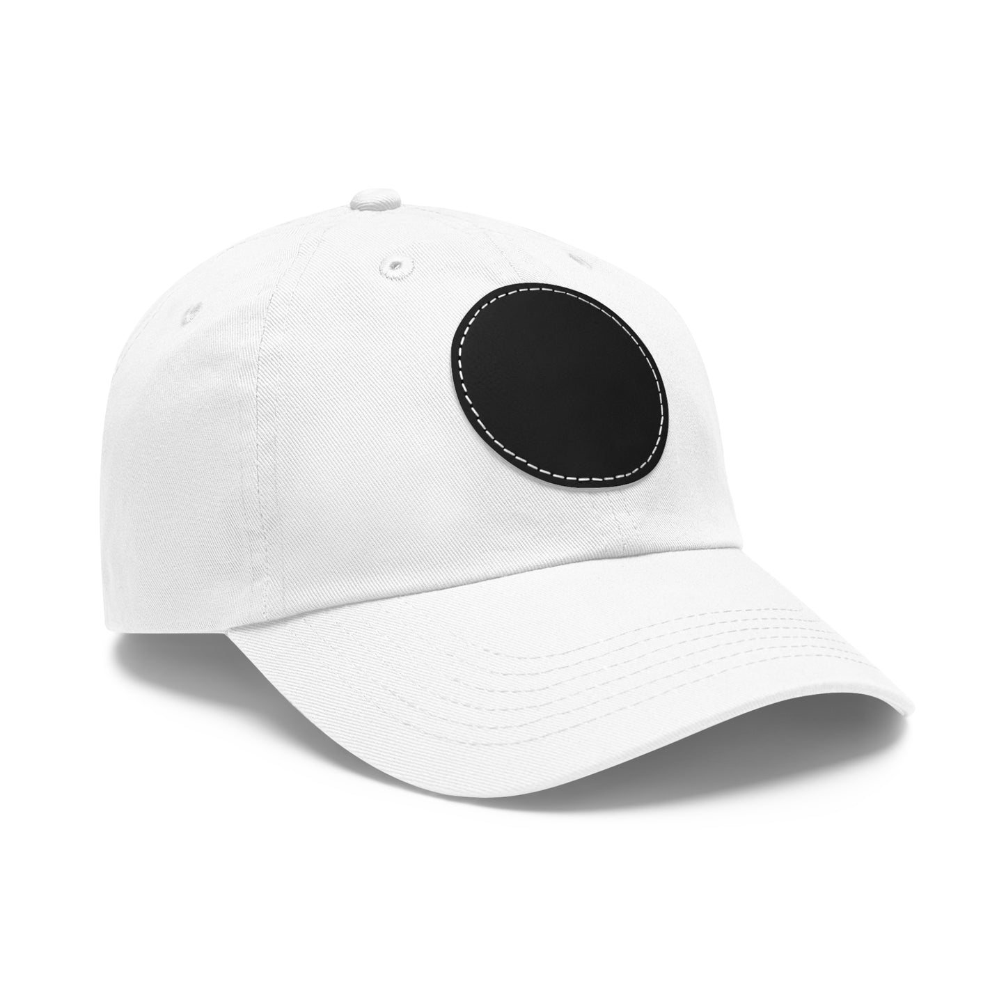 N 5 Dad Hat with Leather Patch (Round)