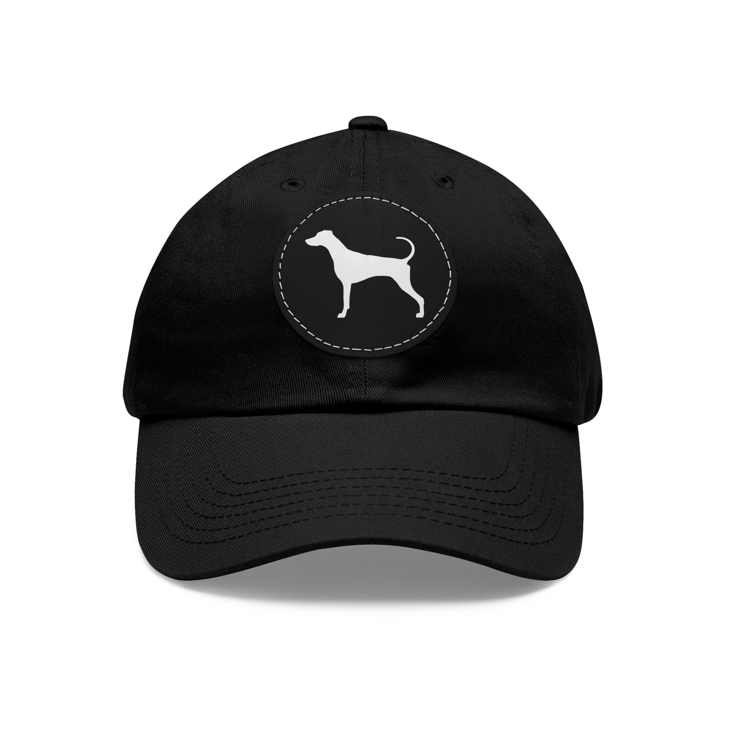 N 8 Dad Hat with Leather Patch (Round)