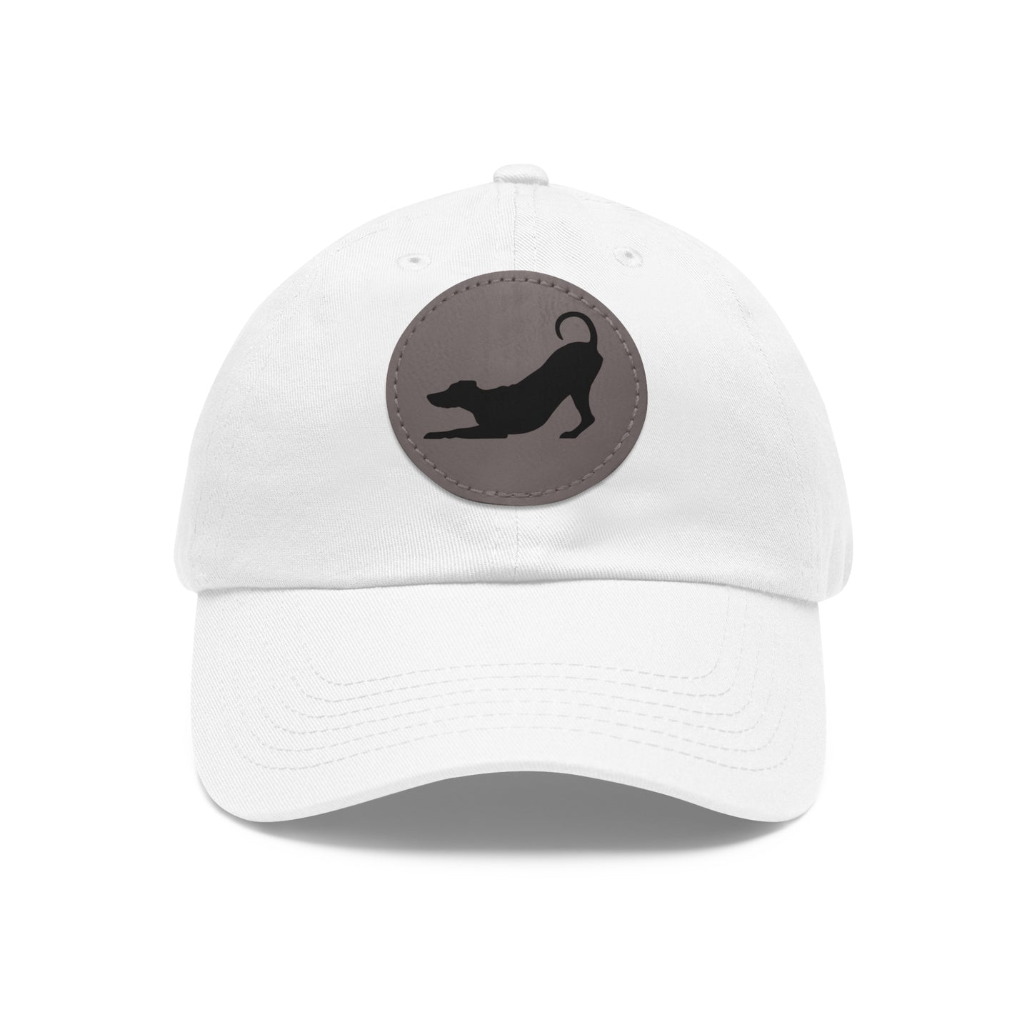 N 4 Dad Hat with Leather Patch (Round)