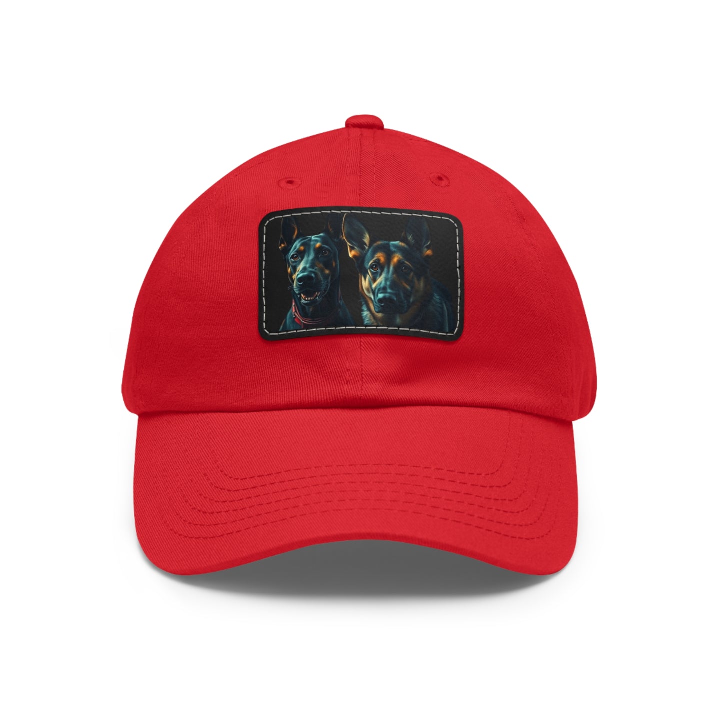 Dynamic Duo Dad Hat with Leather Patch (Rectangle)