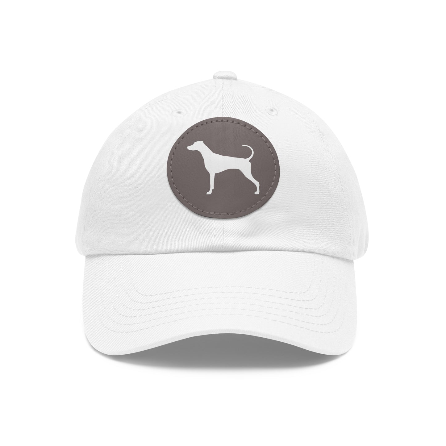 N 8 Dad Hat with Leather Patch (Round)