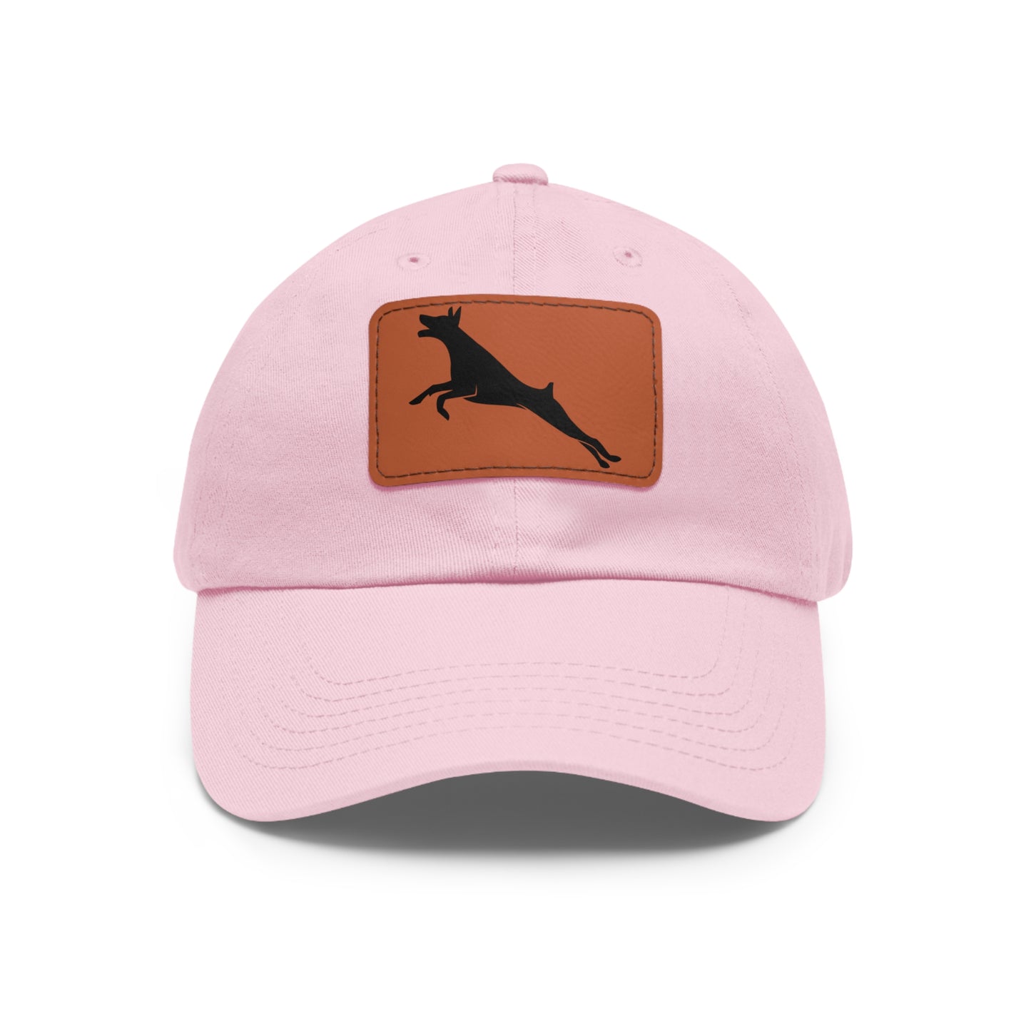 Run 2 Dad Hat with Leather Patch (Rectangle)