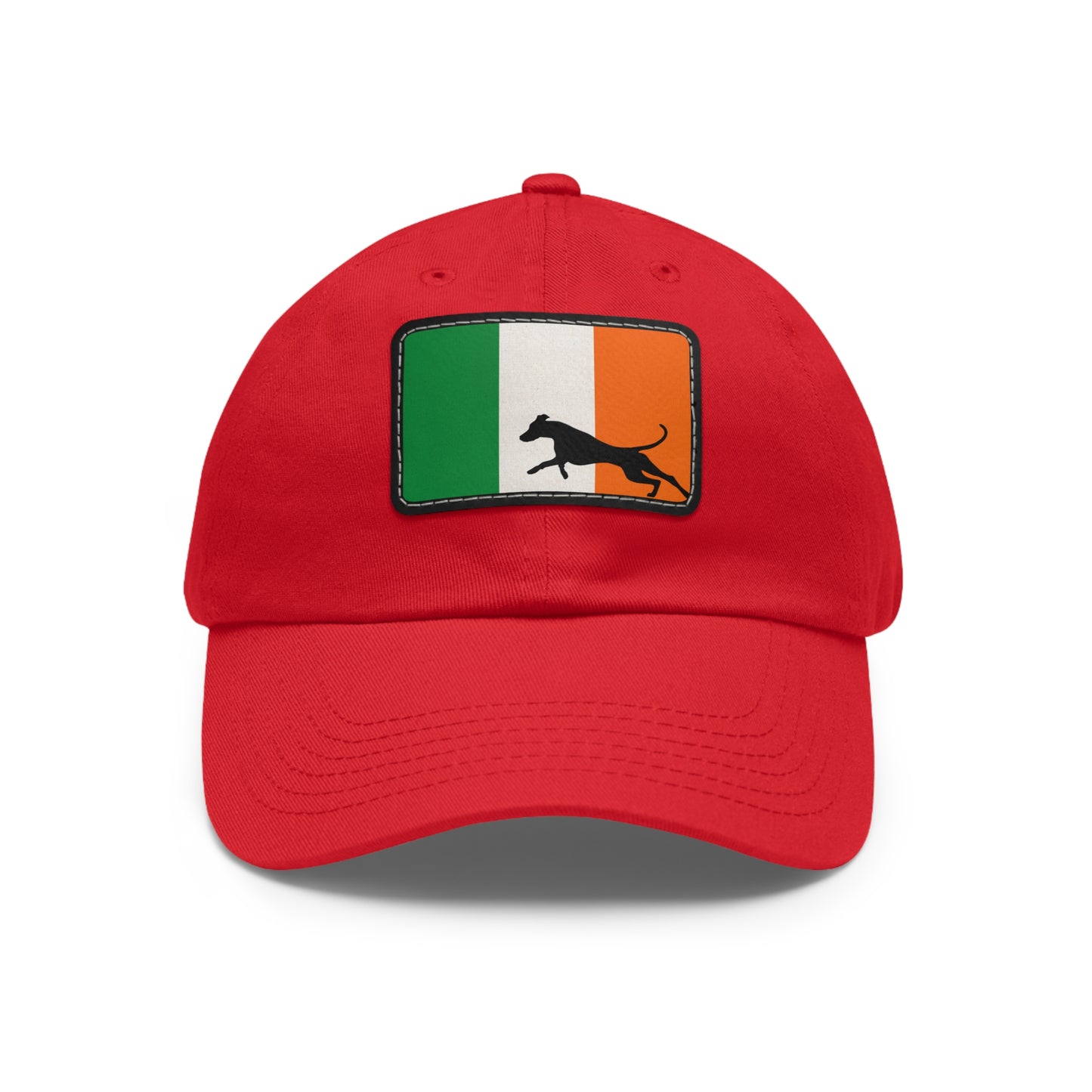 Doberman Ireland Protect 1 Dad Hat with Leather Patch (Rectangle)