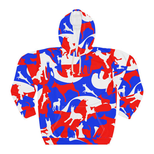 Doberman Camo 7 Unisex Pullover Hoodie (AOP)