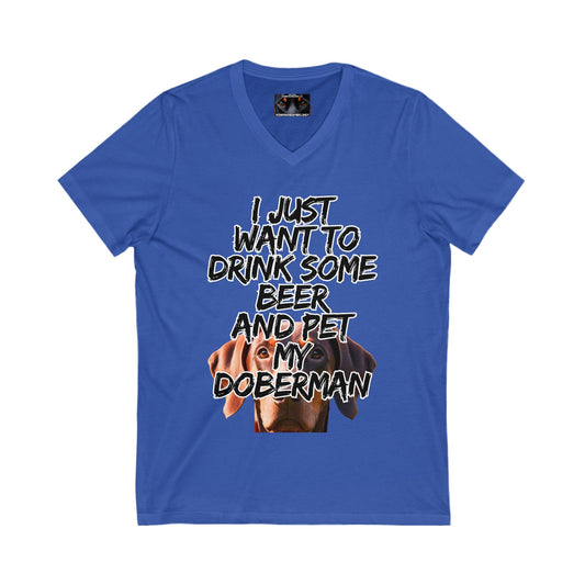 Just 5 Unisex Jersey Short Sleeve V-Neck Tee