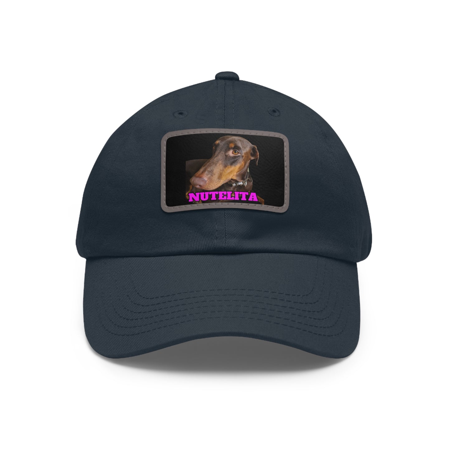 Custom Picture & Text Dad Hat with Leather Patch (Rectangle)
