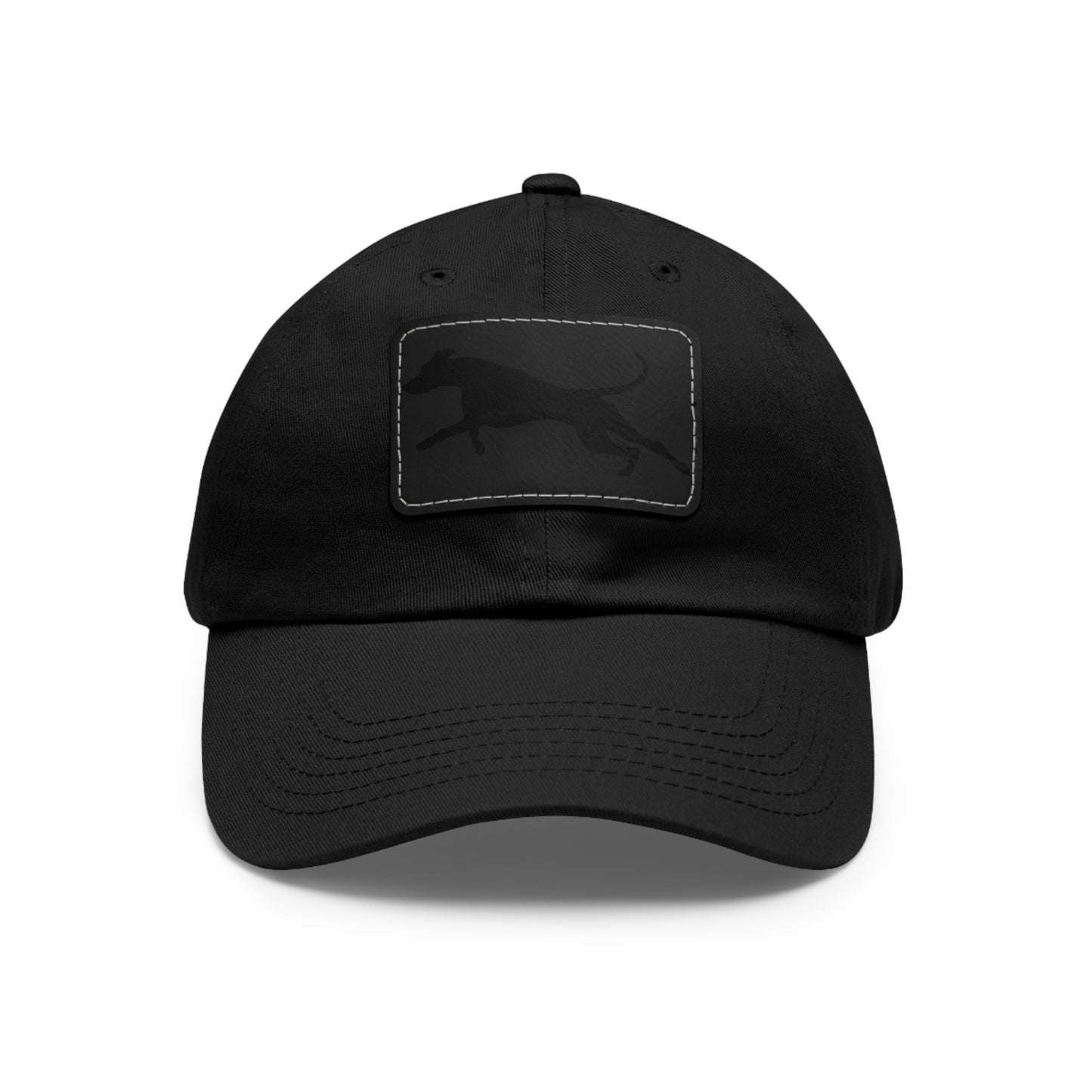 Run 1 Dad Hat with Leather Patch (Rectangle)