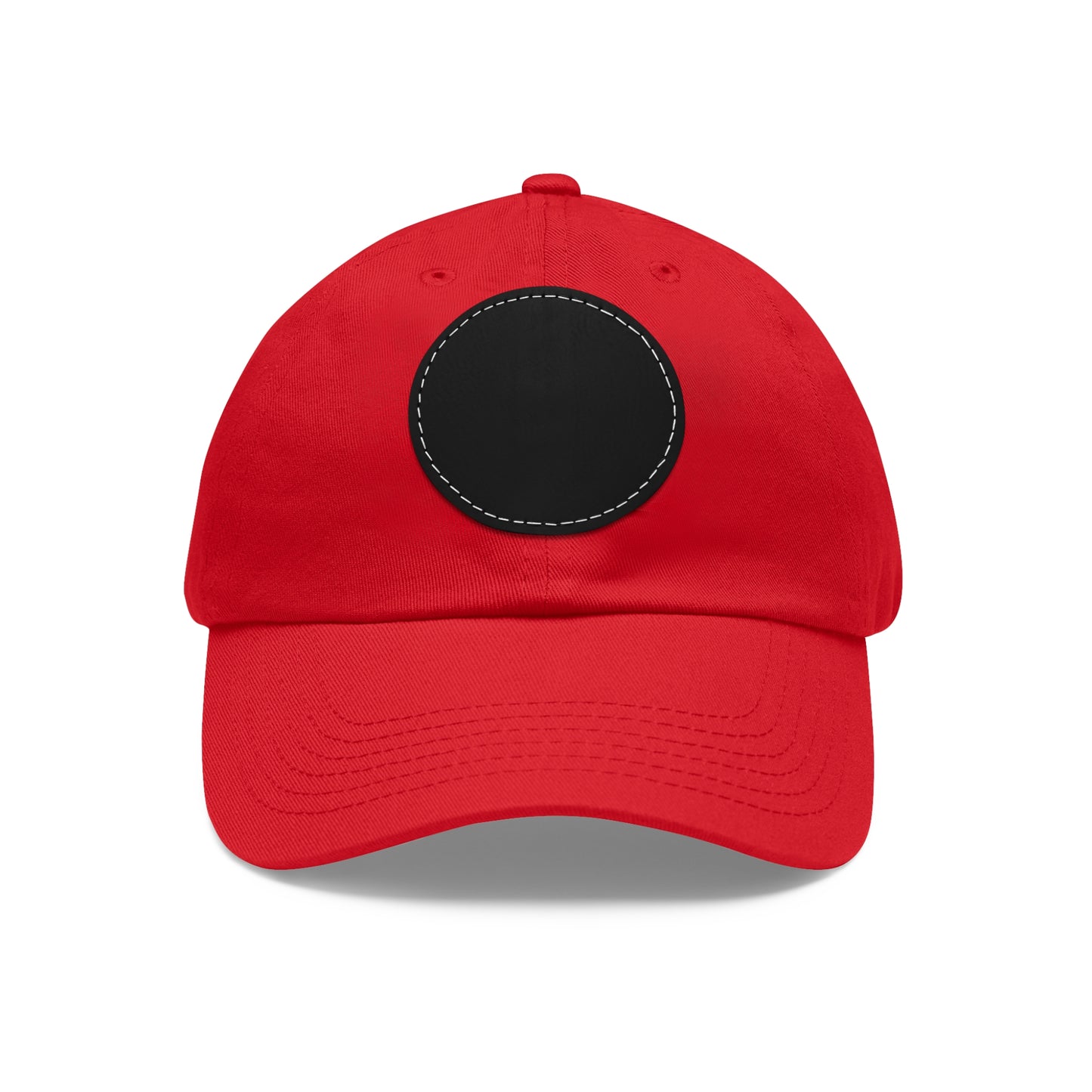 N 5 Dad Hat with Leather Patch (Round)