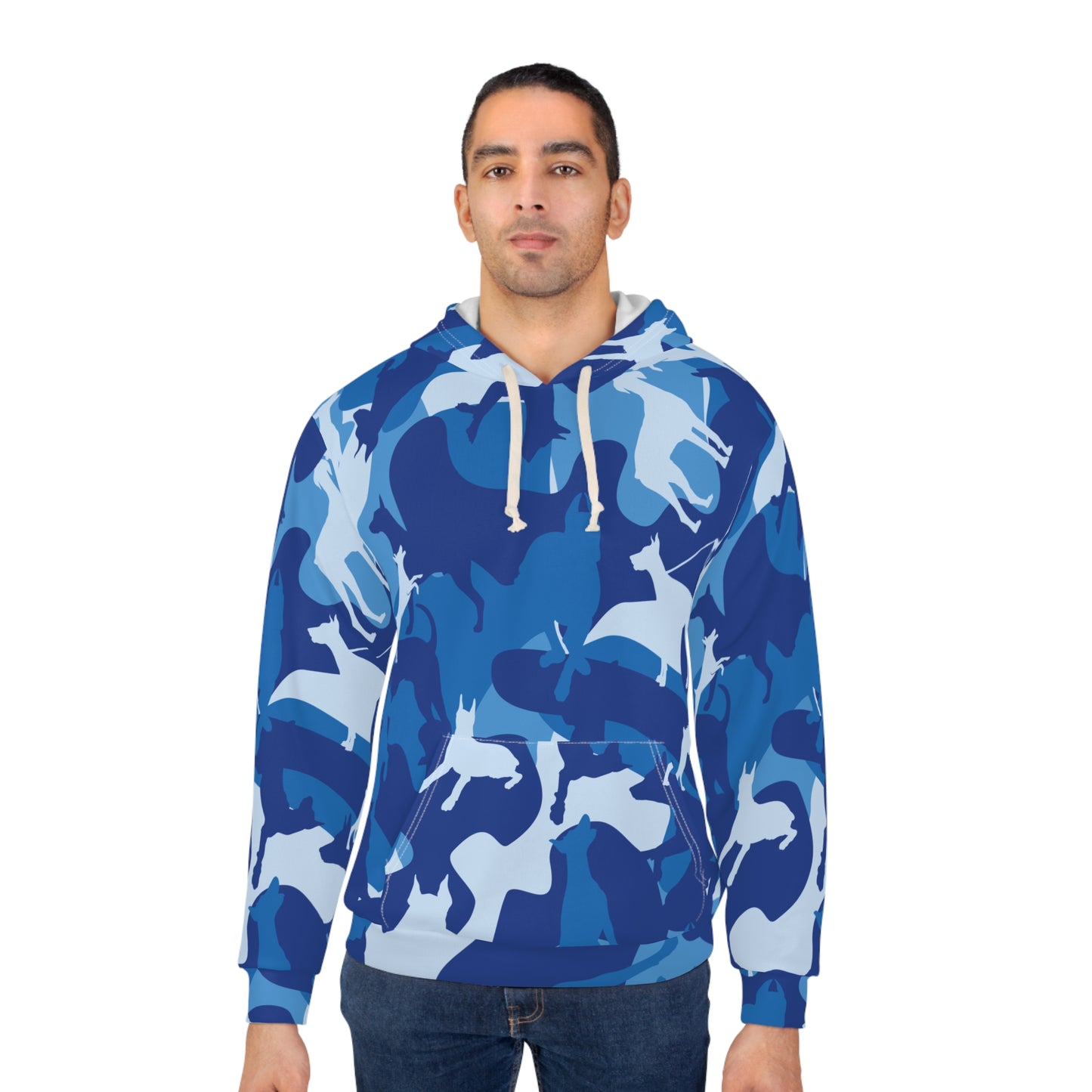 Doberman Camo 2 Unisex Pullover Hoodie (AOP)