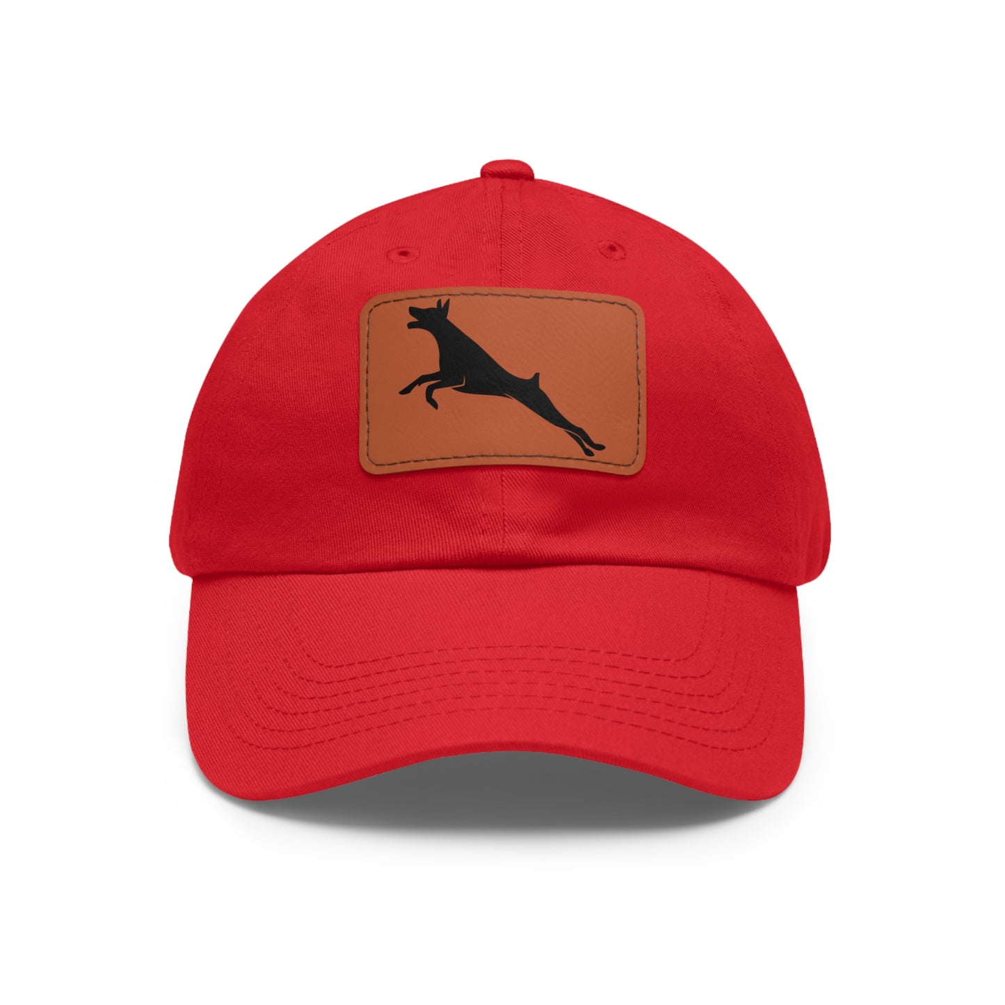 Run 2 Dad Hat with Leather Patch (Rectangle)