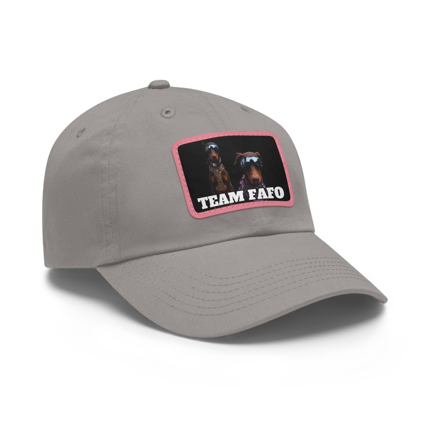 Custom Picture & Text Dad Hat with Leather Patch (Rectangle)